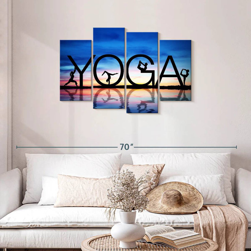 Lettres de yoga, H 27 po x l 43 po