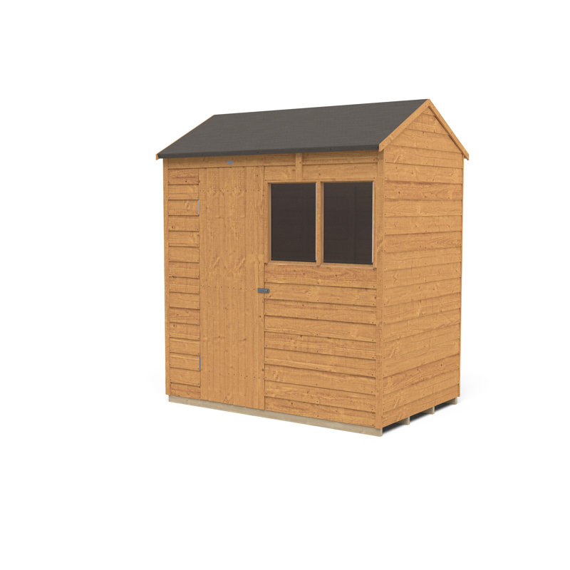 Overlap Dip Treated 6X4 Reverse Apex Shed, Yes