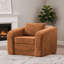Canapé-lit simple convertible pliable en chenille orange polyvalent pour appartement et petits espaces-1282276570