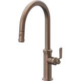 Pull-Down Kitchen Faucet With Button Sprayer - High Arc Spout