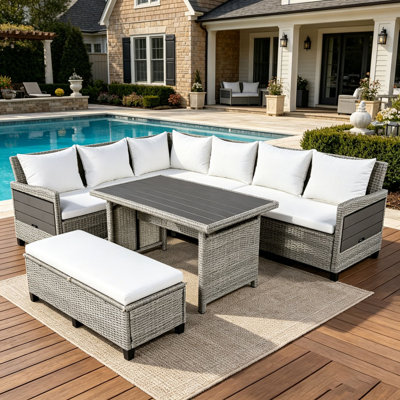 5-Piece Outdoor Patio Rattan Sofa Set