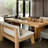 Modern Burlywood Rectangular Solid Wood Dining Tables-882737339