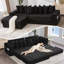 Velours côtelé modulaire en L 107,79 po avec repose-pieds amélioré, porte-gobelets, 8 coussins décoratifs et pochettes à magazines-121369622