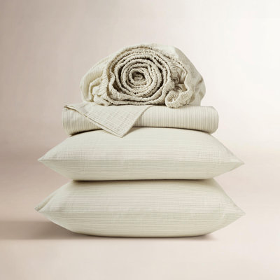 Organic Crinkled Percale Sheet Set
