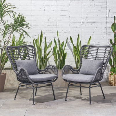 Tapscott Patio Chair Set With Comfortable Cushions For Outdoor Relaxation And Modern Elegance