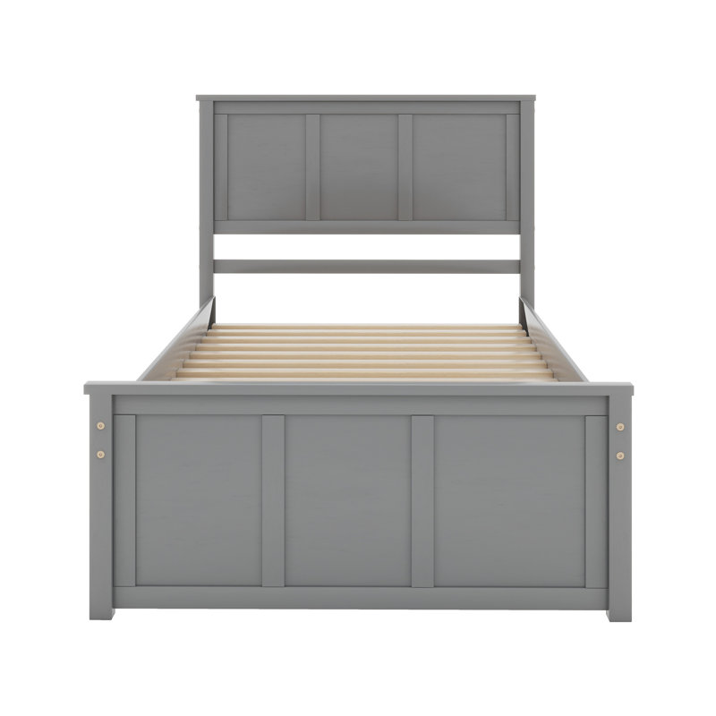 Lit plateforme avec couchette Tamio, Gris