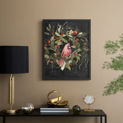 Christmas Cardinal II Framed Print - Solid Wood