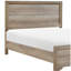 Cadre de lit simple contemporain - Taille de mobilier de chambre à coucher en stratifié avec finition naturelle