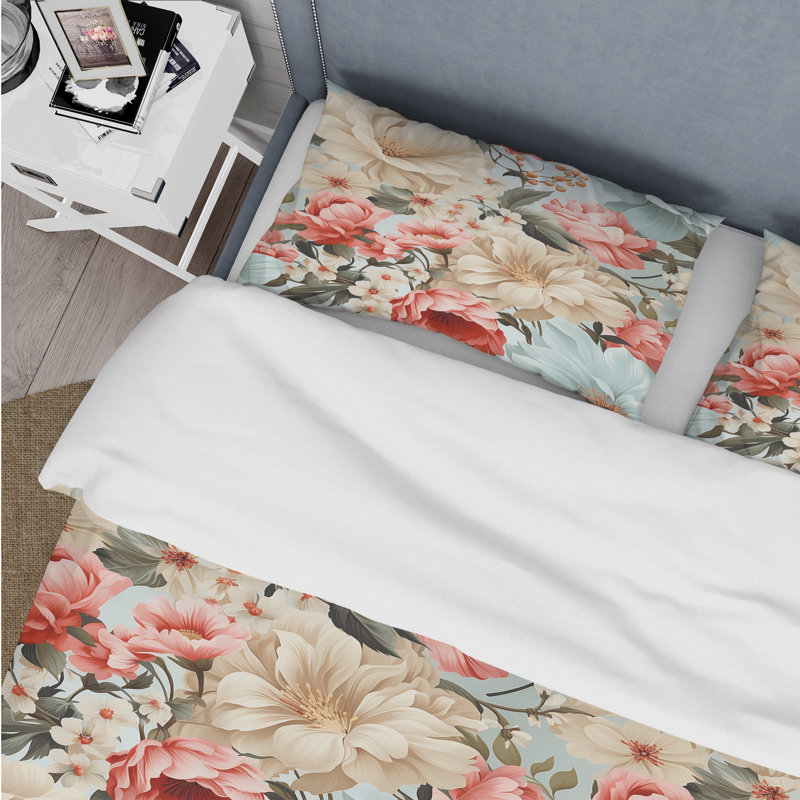 Ensemble de housse de couette Boho Victorian Romance, Housse de couette pour très grand lit et 2 très
