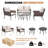 5 Pieces Patio Furniture Set,Outdoor Conversation Set with 2 Round Side Tables,Modern Metal Outdoor Couch with Waterproof Cushions for Backyard,Porch-1899881383