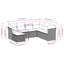  Ensemble de canapé de patio 7 pièces avec coussins en rotin de polyester noir