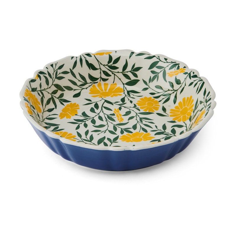 Tranquil Elegance Multi-Color Ceramic Floral Dinnerware Set, Service for 4