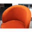 Chaise longue en velours orange - Fonction pivotante, revêtement d'une option confortable et élégante-1678729768