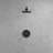 Kree Collection Shower Trim Only: 8" Round Shower Head, Single Handle Set, & Rough-in Valve Included - Matte Black-92460951