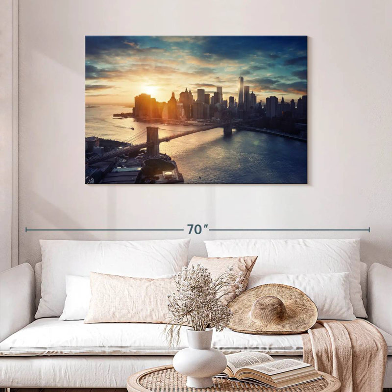 Sirci Manhattan après le coucher du soleil, H 30 po x l 45 po