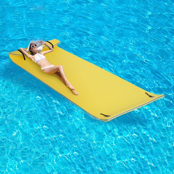 HOMCOM Roll-Up Pool Float Pad for Lakes, Oceans, & Pools, Water Mat for  Playing, Relaxing & Recreation, Blue Floating Used in Lake Beach Sea Ocean