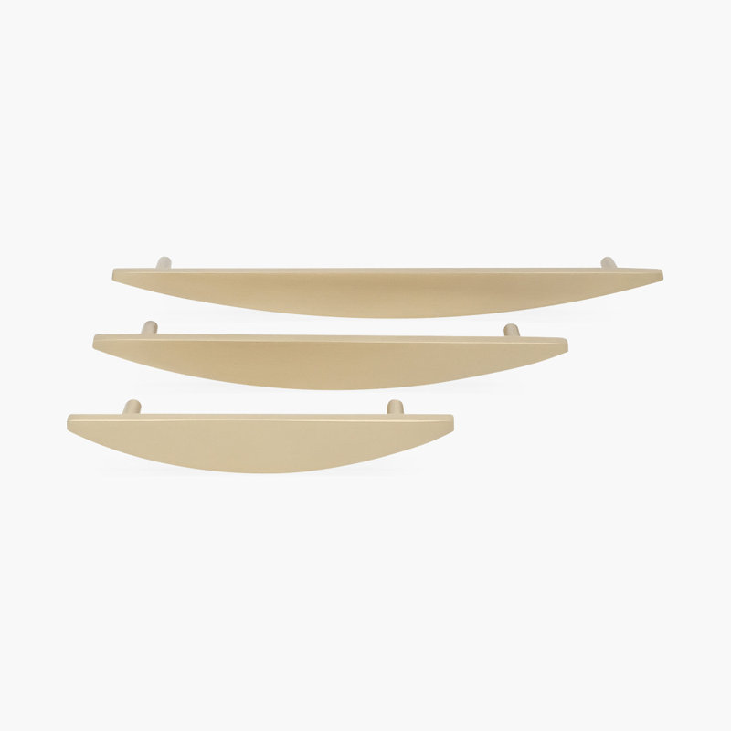 Half Moon Bar / Handle Pull, 6", Satin Brass