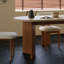 Table elliptique en bois massif pour un usage domestique-855372179