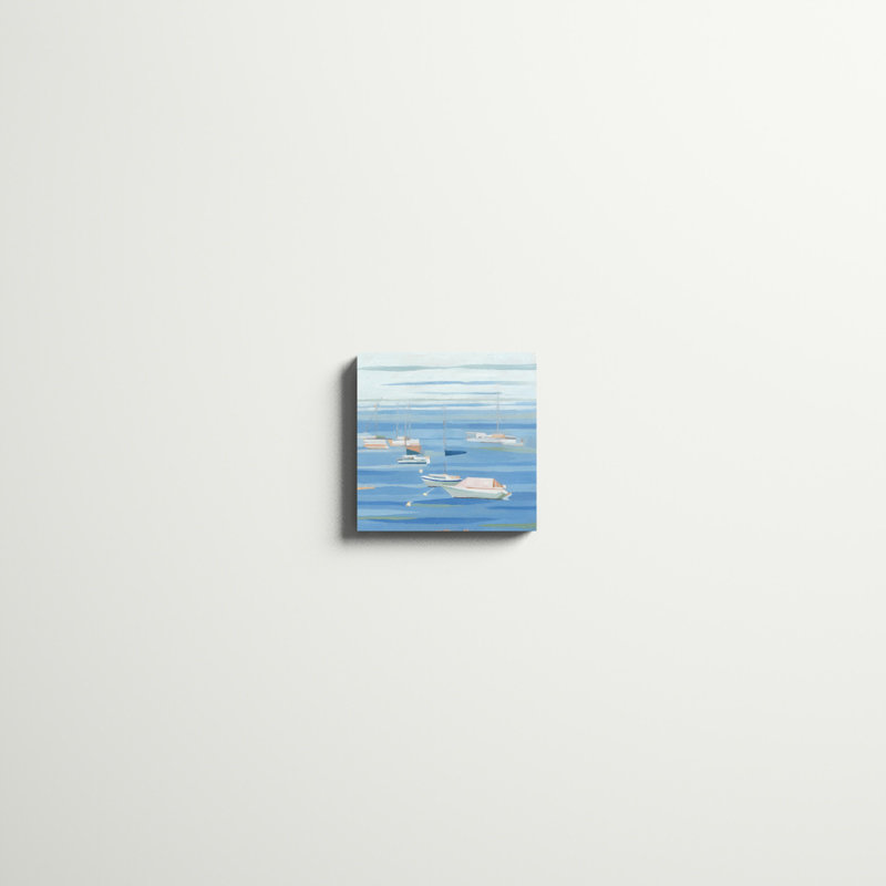 «Summer Regatta I», peinture sur toile tendue, H 12 po x l 12 po
