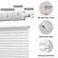 Rideaux occultant sans cordon sans perceuse ni outils - Pas de perceuse, ni d'outils - Blanc-400597483