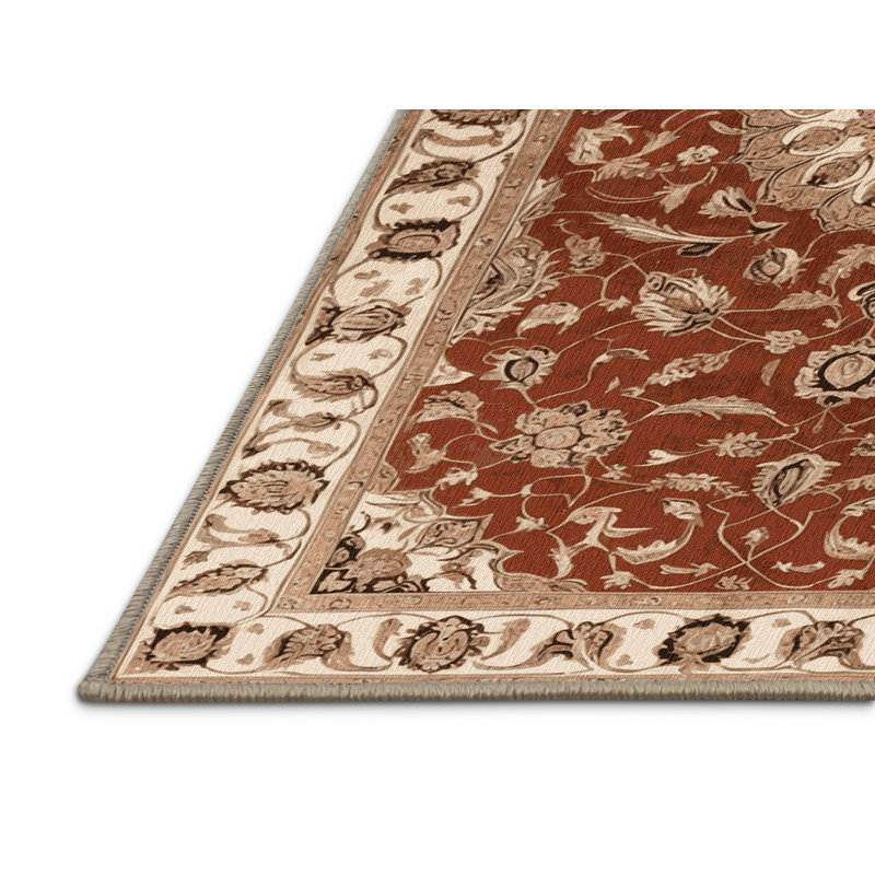 Tapis brun lavable à la machine, Rectangulaire 7 pi x 10 pi
