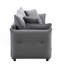 Lit gigogne escamotable en tissu avec rangement-1983963413