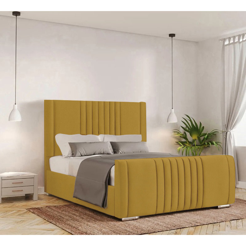 Ganador Upholstered Bed, Turmeric, Kingsize (5')