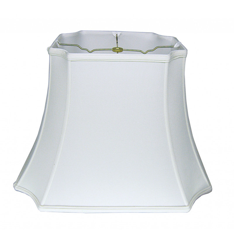 Inverted Rectangle Shantung Lampshade, Snow