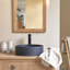 Gina Round Black Terrazzo Bathroom Sink-1185132235