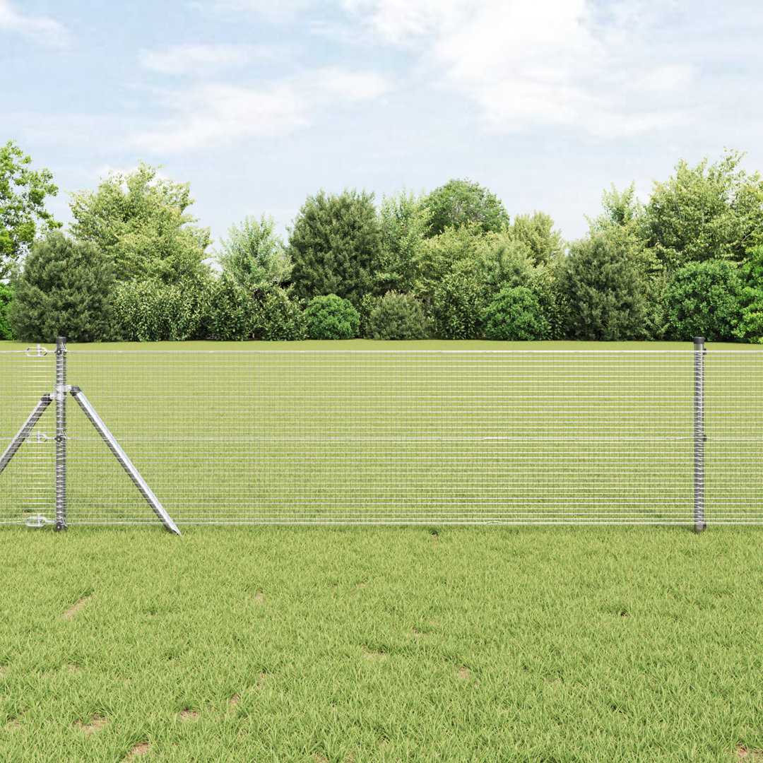Vidaxl Welded Wire Fence Galvanised Steel
