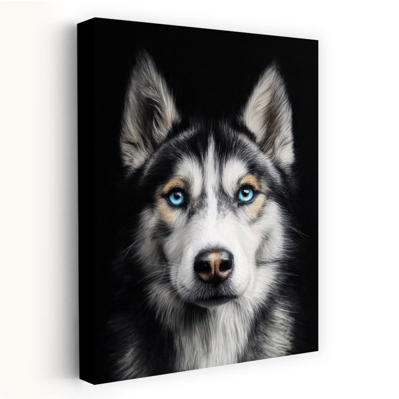 Husky dog, art contemporain de chien, H 60 po x l 40 po