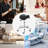 Saddle Stool with High-Density Sponge Cushion, Stable Stricture, Easy Assembly,Black-1068061844