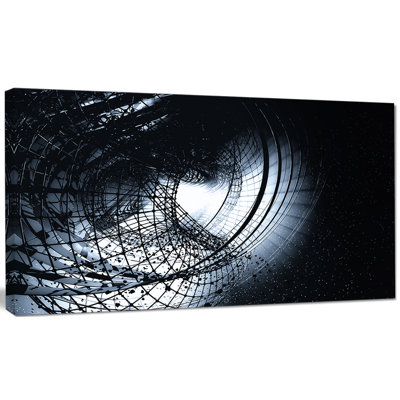«Black Spiral», impression sur toile tendue