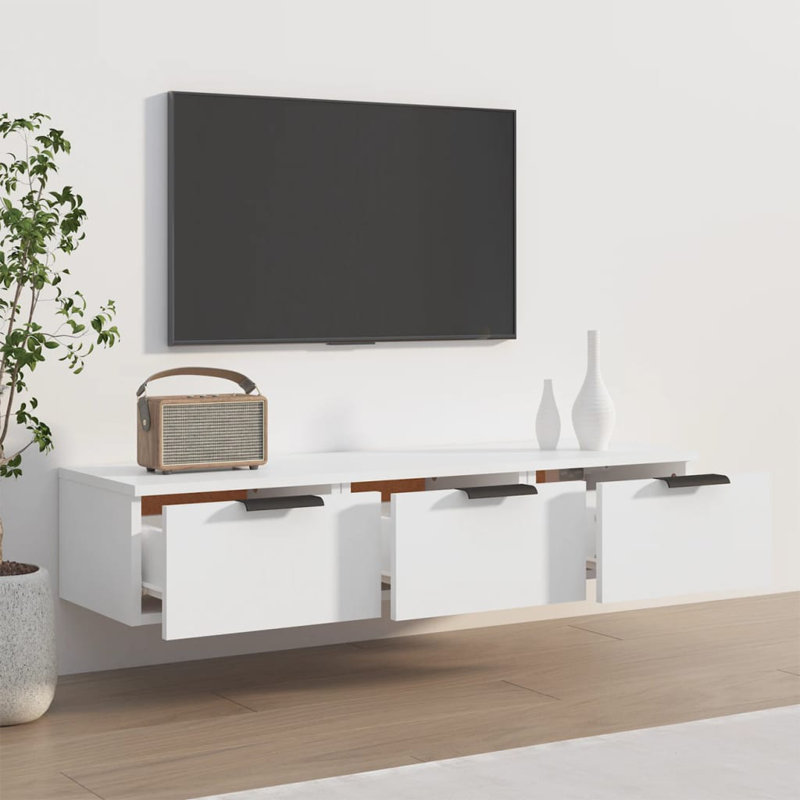 Ivenson Unfinished TV Stand, White