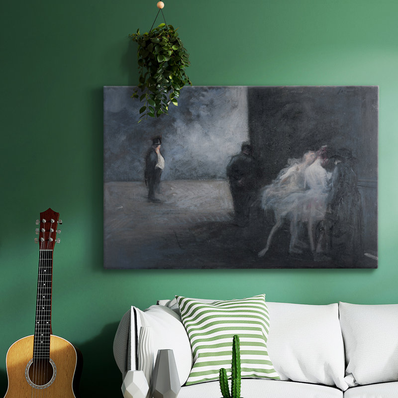 Paysage rétro - DCCLXV, Toile tendue, H 19 po x l 28 po x P 1,5 po