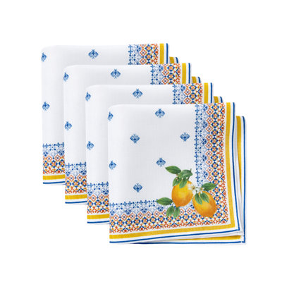 Ariatna Capri Lemon Double Border Napkin