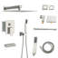 Système de douche carré moderne, pomme de douche à pluie avec douchette, ensemble de robinet de douche-112993921