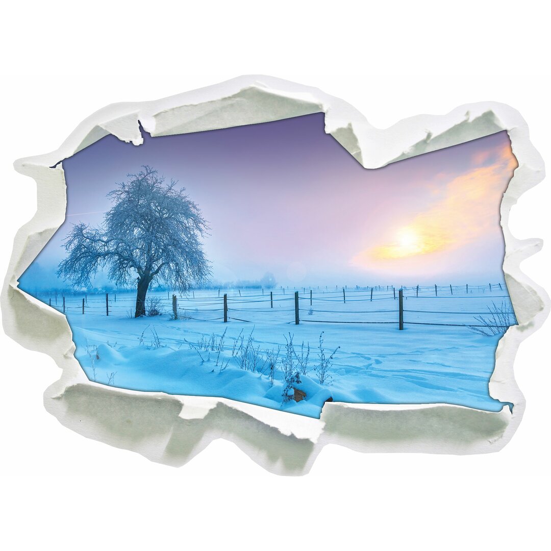 Wandtattoo Baum in Winterlandschaft