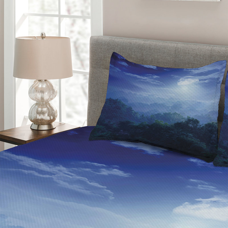 Fantasy Modern & Contemporary Polyester Coverlet, King Bedspread + 2 Shams