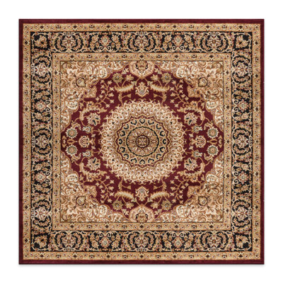 Shiflett Oriental Burgundy/Mustard/Black Area Rug