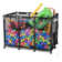 Kierah Metal Frame 10 Wheels Rolling Mesh Pool Float Storage Bin with Side Pockets Blue