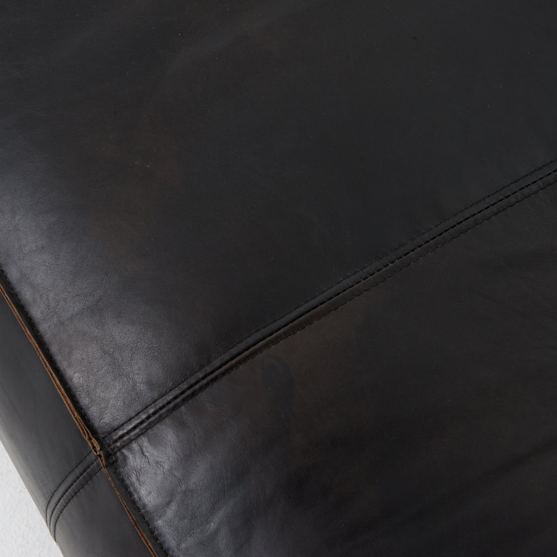 Nolita Sofa, Saiko Black Top Grain Leather