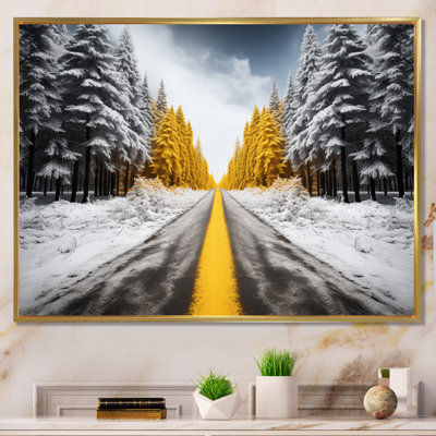 " Road Through Yellow White Forest I "