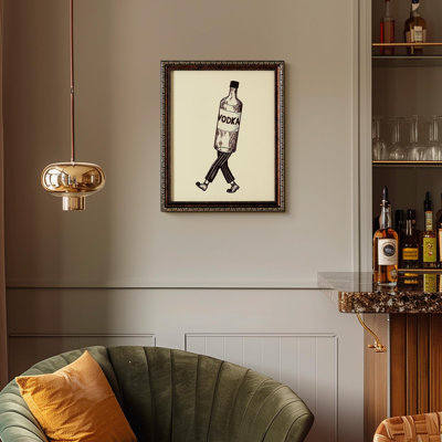 Décoration murale en verre à pied vodka