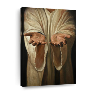 " Jesus Hands Canvas Print "