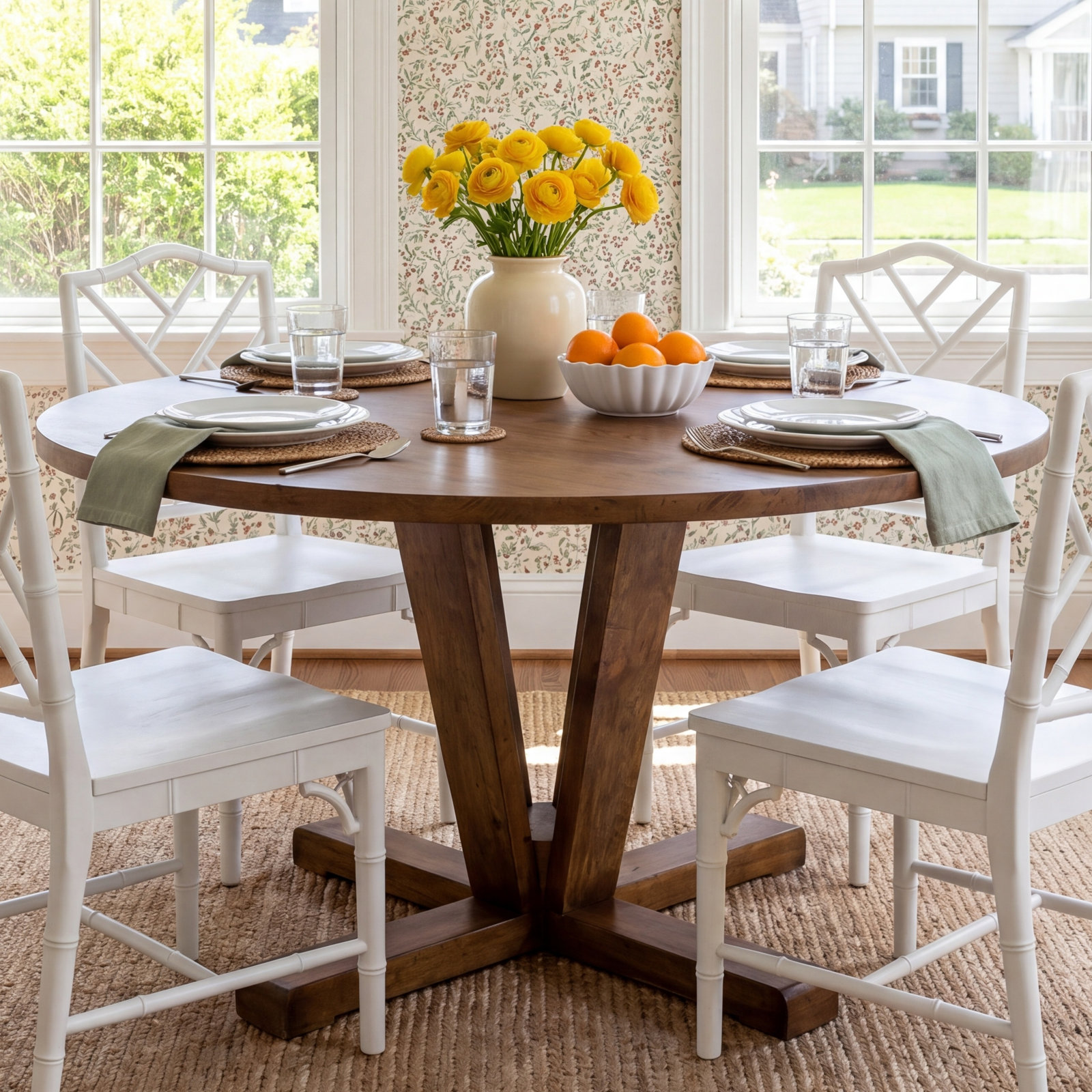 Darryn 60'' Round Dining Table, Reclaimed Fruitwood, 30" H x 60" W x 60" L