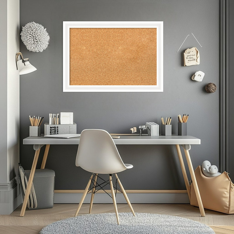 Tableau blanc à panneau étroit en bois Oliver, H 19 po x l 27 po, Naturel