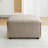Alisbha 70cm Wide Square Solid Colour Standard Ottoman-842447857