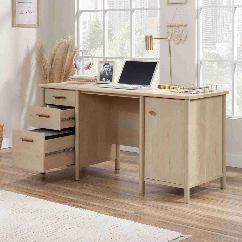 Transitional Computer Desk with Generous Work Surface