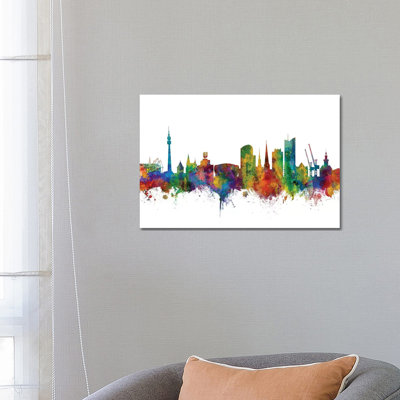 Dortmund, Germany Skyline by Michael Tompsett - Wrapped Canvas Gallery-Wrapped Canvas Giclée